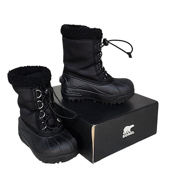 Sorel Childrens Cumberland Boots, Black, Size 12, NEW - Picture 1 of 14